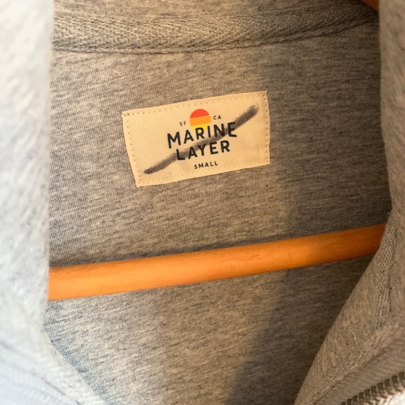 Marine Layer Lady Sherpa Corbet Pullover Gray - Picture 3 of 6